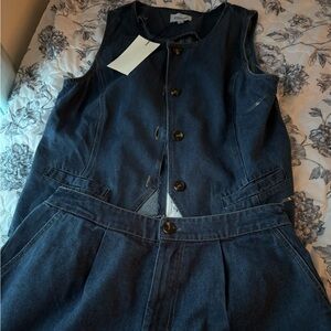 Western fit Denim Button-Up Shirt & shorts